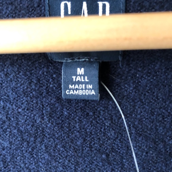 NWT $90 GAP LS CashSoft V-Neck Midi Dress Navy - Med Tall - Picture 6 of 10